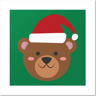 Cute Animal Cute Bear Christmas Outfit Costumes Gift Posters and Art